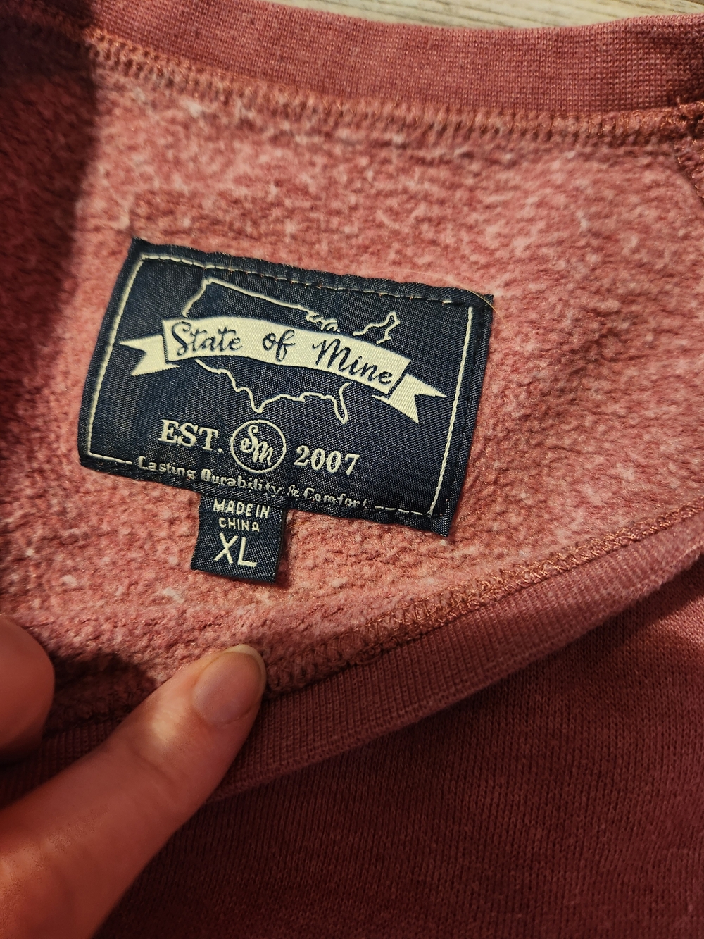 State of Mind Oklahoma Heart Crewneck - Mauve - Picture 2 of 2